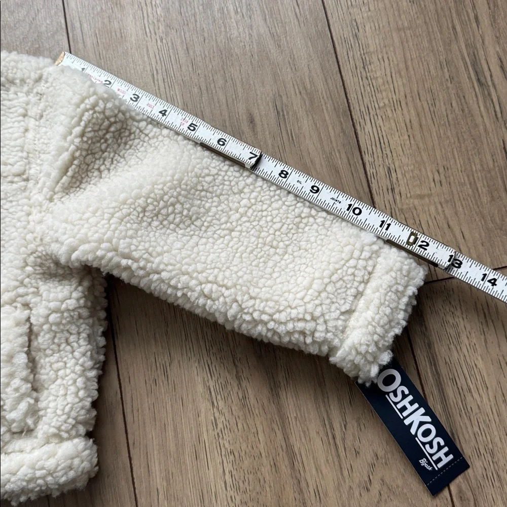 OshKosh B'gosh Teddy Fleece Cream Jacket Toddler 2T NWT New